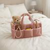 Large Capacity Baby Diaper Bag Plush Diaper Storage Basket Practical Baby Diaper Basket  Boys Girls