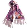 Cashmere Scarf for Winter Cold Protection 100% Women, Stole, (Flower Pink)