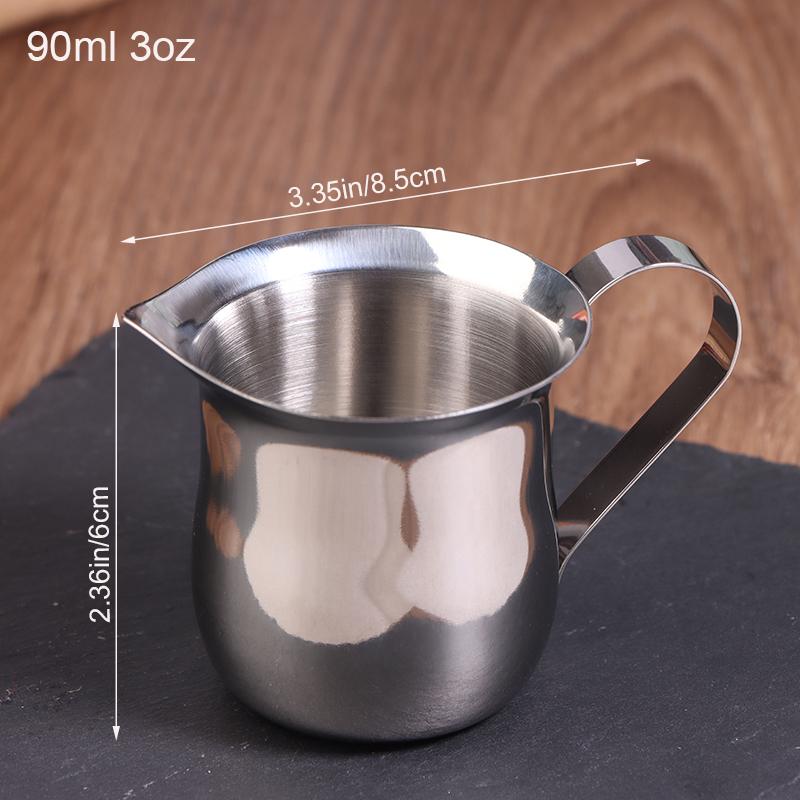 Coffee Milk Frothing Pitcher Cup Kitchen Stainless Steel Creamer Pitchers 60-240Ml Measuring Cup With Pouring Spout Coffeeware