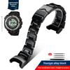 Легкий титановый ремешок Для часов Casio Protrek PRG-240 PRG-130Y PRW-1500 Металлический браслет с вогнутым креплением мужской Силиконовая резиновая лента