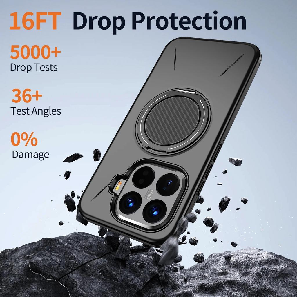 Ударопрочный чехол-броня для Xiaomi 15T Pro 15TPro Xiaomi17 17 Pro Promax, вращающаяся магнитная металлическая кольцевая подставка, жесткая крышка для телефона