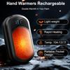 Перезаряжаемые грелки для рук 6400 мАч, 3 режима нагрева, быстрая зарядка USB, портативные и умные – зимний подарок для активного отдыха