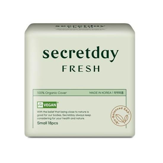 Органические веганские гигиенические салфетки Secretday Fresh 6 видов, выберите 1 (длинные ежедневные прокладки/маленькие/средние/большие/супердлинные ночные/пригодные для ношения ночью)