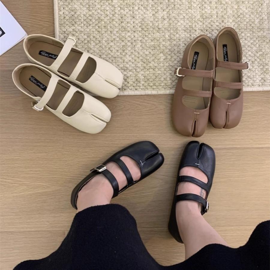 Women Split Toe Flats Tabi Ballerina Shoes Cozy Casual Loafers Moccasins Soft Sole Ballet Flats