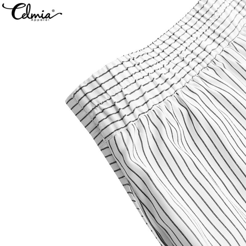 Женские полосатые широкие брюки