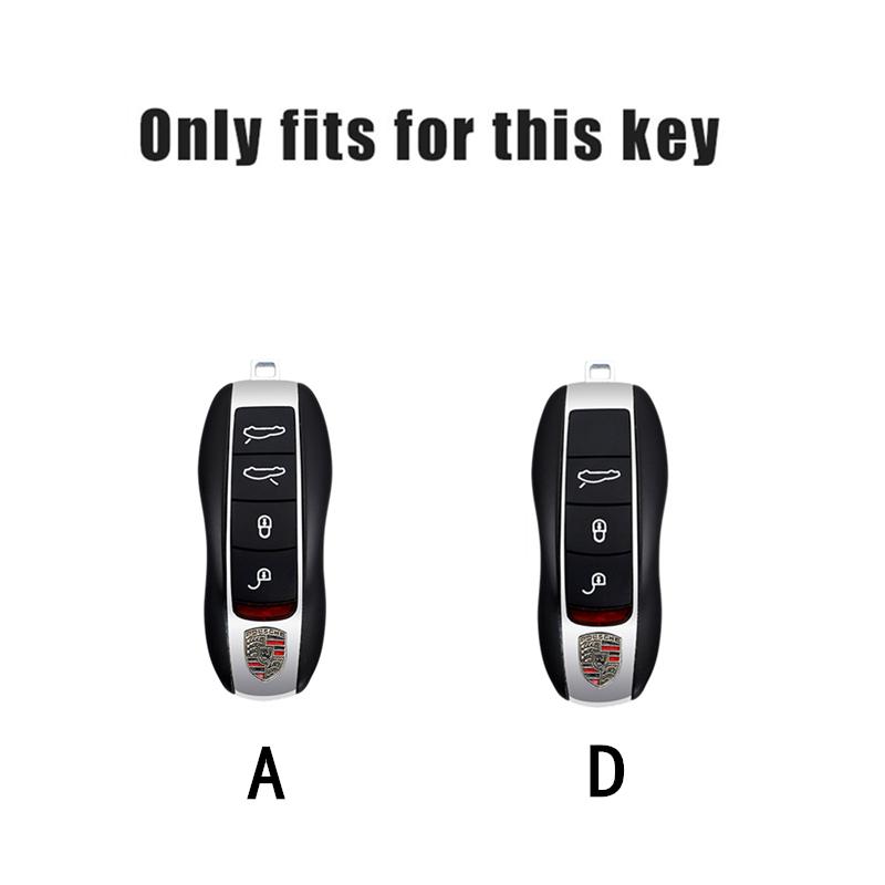 Zinc Alloy Car 3/4 Buttons Case Key Cover Protection Shell For Porsche Cayenne Panamera Macan Cayman 911 718 918 958 Accessories