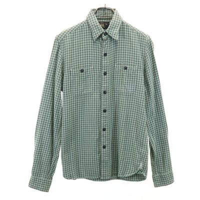 RRL Рубашка с длинным рукавом в клетку XS Зеленая система Ralph Lauren Ralph Lauren Мужская Б/У