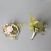 Artifical Groom Boutonniere Flowers Silk Roses Flower Corsage Elegant Wrist Corsage  for Mensuit