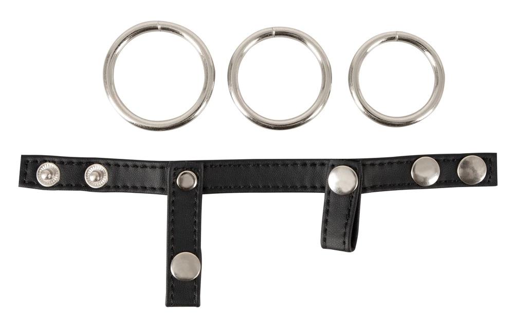 Bad Kitty - Penis Ring with Strap and Interchangeable Rings