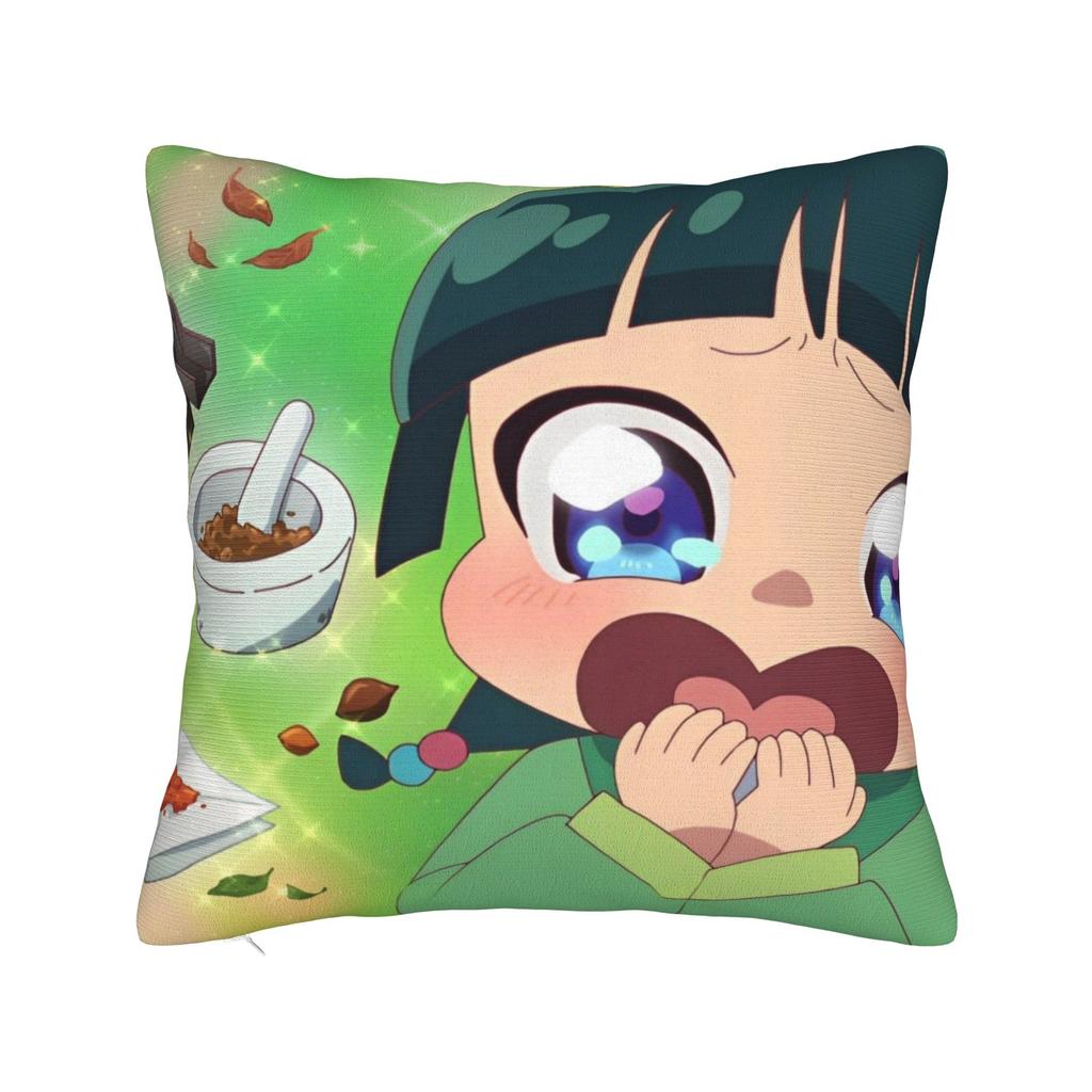 Дневники аптекаря Маомао Наволочка Мягкий полиэстер Чехол для подушки Декор Мультфильм Аниме Наволочка Чехол для подушки Декоративная Кровать Молния