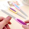 Nail File Double Head Multifunctional 2 In 1 Stainless Steel Salon Buffer Dead Skin Push Polisher Manicure Tool