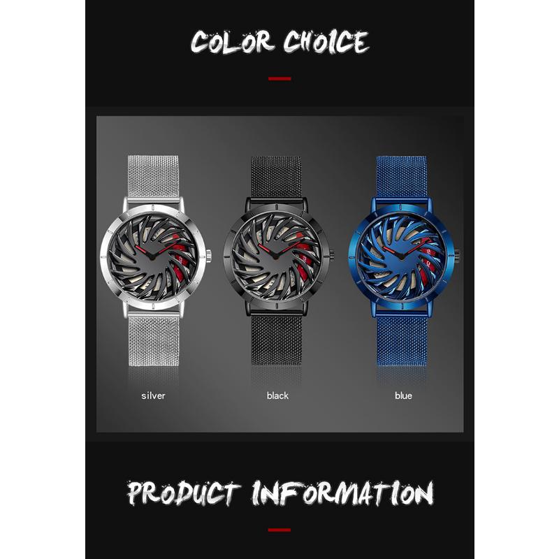 Сеть новых продуктов с кварцевыми часами Модные трендовые часы Простые креативные кварцевые мужские часы с полым автомобилем на колесиках