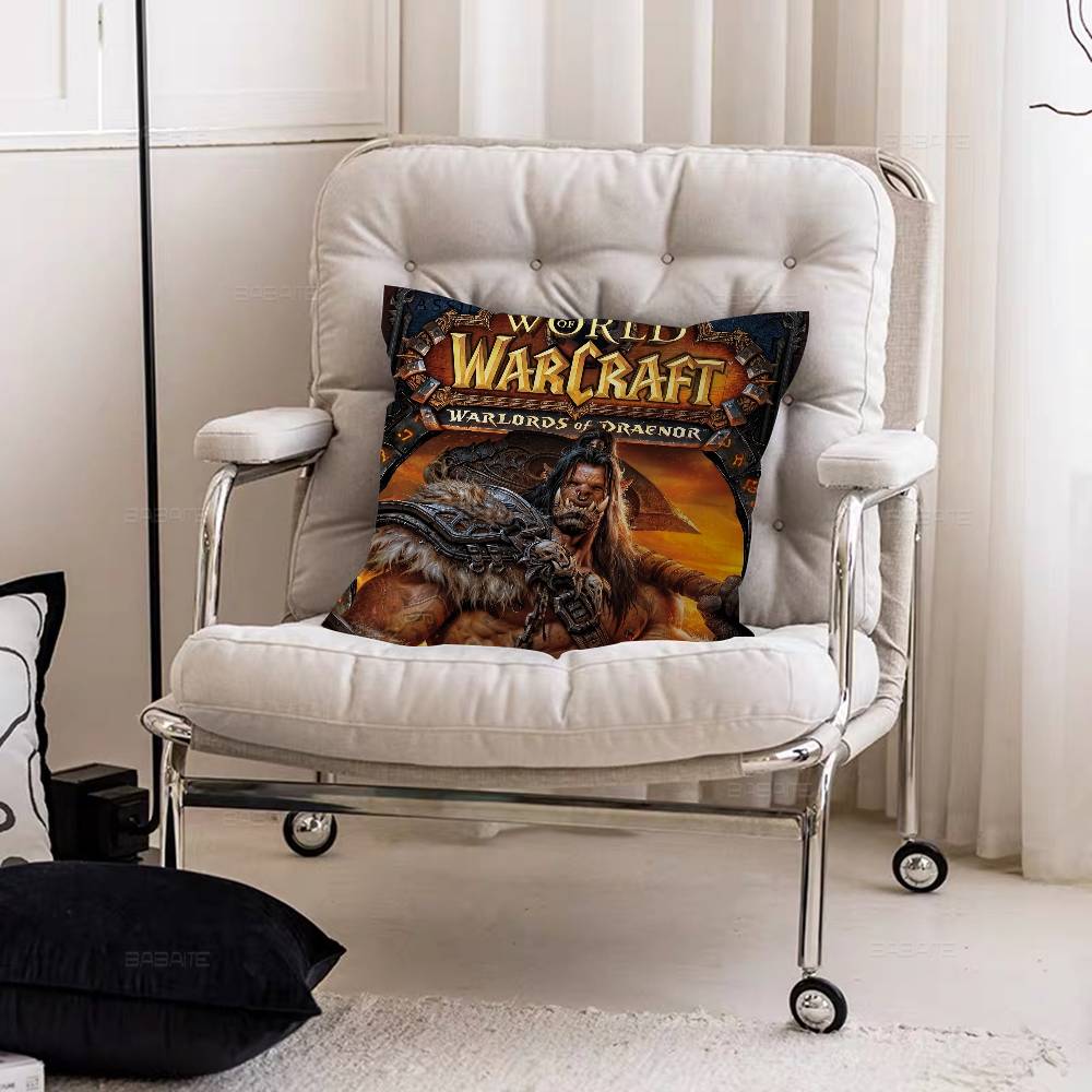 Игровой мир World of Warcraft Наволочка Подушка Чехол для подушки Декор Наволочка Печатный чехол для подушки Для дивана