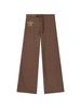 ASIF CALIE Stripe Star Wide Pants Brown