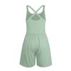 Женский модный однотонный повседневный спортивный короткий комбинезон без рукавов с перекрестной спиной, одежда для отдыха и курорта