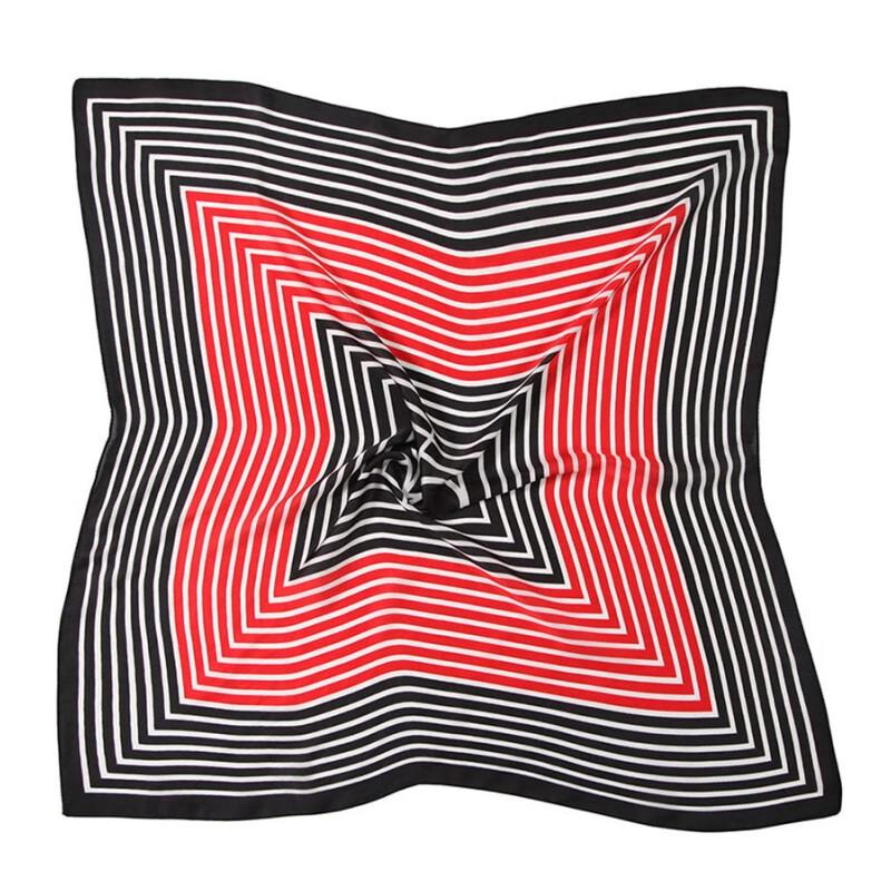 Three Dolphins WN Imitation Silk Square Scarf