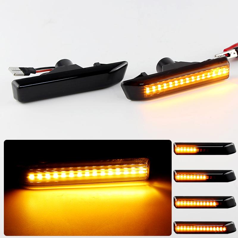 2PCS Canbus LED Dynamic Turn Signal Light For BMW X5 E53 3 Series E36 Side Marker Flasher Flowing Water Blinker Flashing LightTurn Signal 2