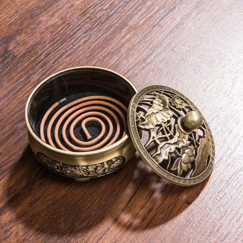 Чистая медь антикварная трехногая ароматерапевтическая печь своими руками бытовая сковорода для дома благовония проволока курильница для чайной церемонии украшение