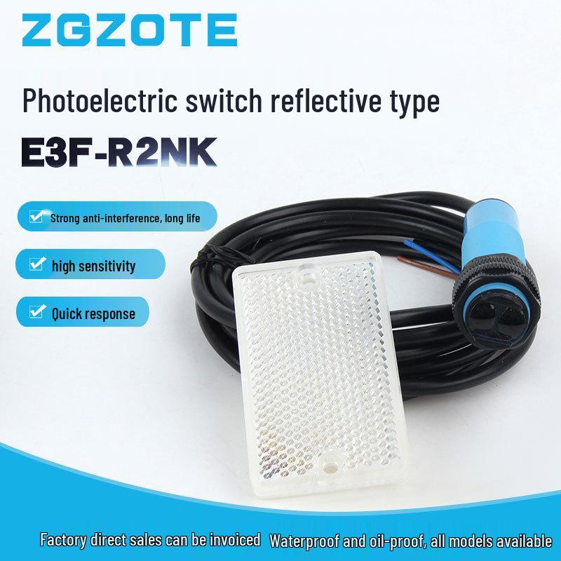 Светоотражающий инфракрасный датчик Zongteng E3F-R2NK, NPN, 6-36 В, 3-проводной, нормально открытый