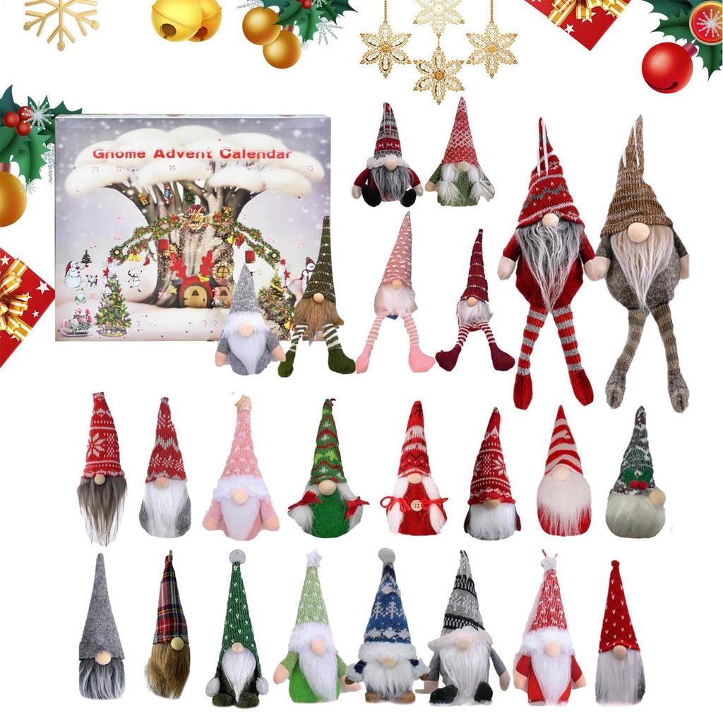 24 Days Christmas Gnome Doll Advent Calendar Decoration Gnome Dolls Countdown Calenda Home Gift Festival Party Decoration