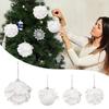 3 шт./компл. 8 см Белый Рождественский Шар Рождественская Елка Подвеска Цветочная Пена Снежный Шар Рождественское Украшение Для Дома LXY