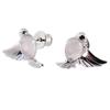 [Q9294] - Silver Earrings 'Meghan' Rose Quartz Silver (rhodium-plated) - 13x12 Mm (lovebirds)
