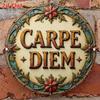 Винтажное металлическое настенное панно с цветами Знак Carpe Diem Декор для дома