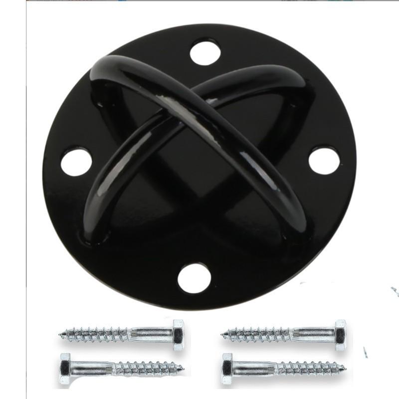 4-Hole Ceiling Mount Plate Aerial Yoga Hammock Swing Dance Chair Heavy Duty Steel Bracket With Screws