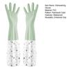 1 Pair Dishwashing Gloves Waterproof Reusable Gloves Patchwork Color Elastic Long Cuffs Household Cleaning Gloves