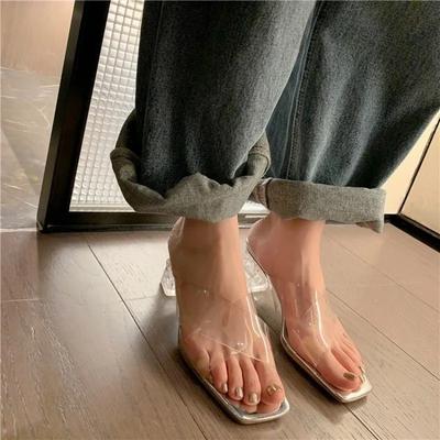 Летние бестселлеры Туфли на каблуке Женские 2025 Горячая распродажа Женская обувь Пип-то Женские туфли на высоком каблуке Модные туфли-лодочки с квадратным носком Женские