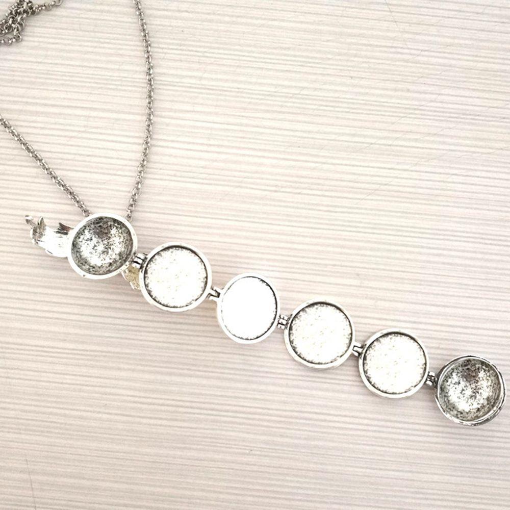 Family Photo Jewelry Long Chain Angel Wings Magic 4 Photo Pendant Memory Floating Locket Necklace