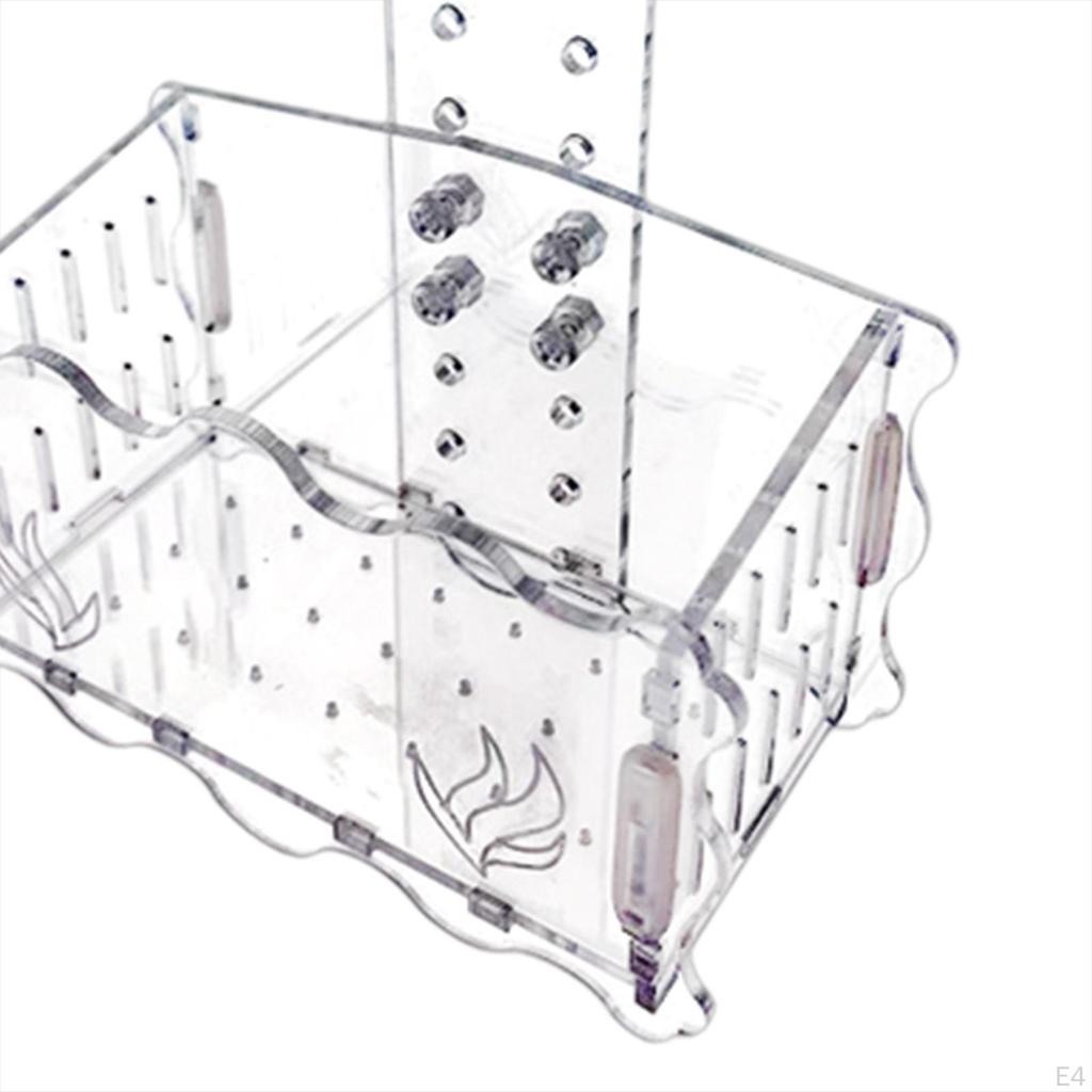 Aquarium Plant Cup Holder Fish Tank Decoration Stand Container Transparent Aquatic