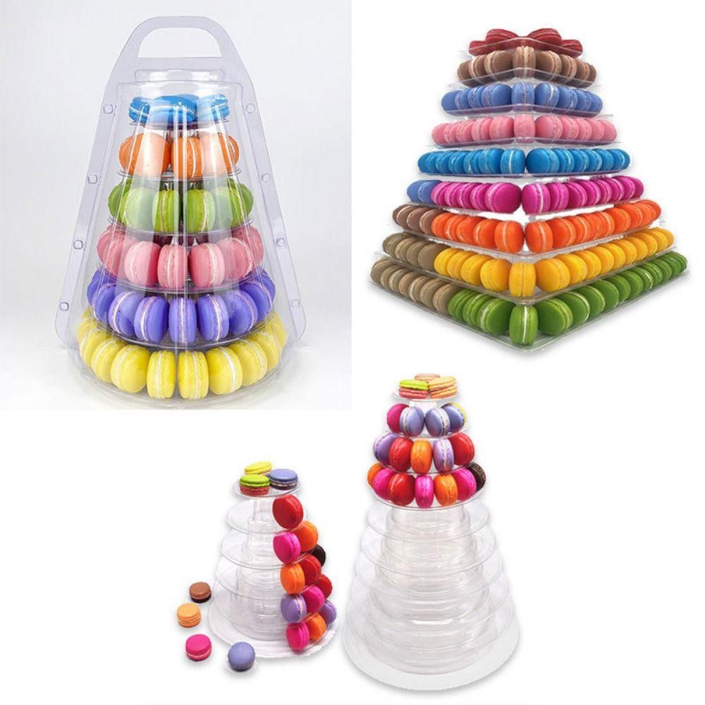 Clear Cupcake Tower Rack PET Material Cake Placing Rack Macaron Display Stand  Wedding Decor