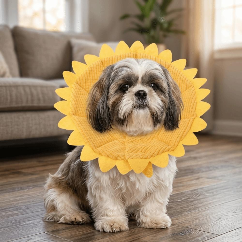 Sunflower Shaped et Recovery Collar Soft Foam Anti-Lick Neck Ring  Skin Recovery Care