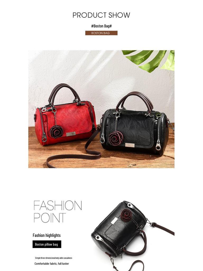 2019 Женская Летняя Мода Мягкая Кожа Бостон Подушка Сумка-Тоут и Сумка Кроссбоди