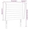VidaXL Headboard with Ears Taupe 93x23x118-128 Cm Fabric3118082