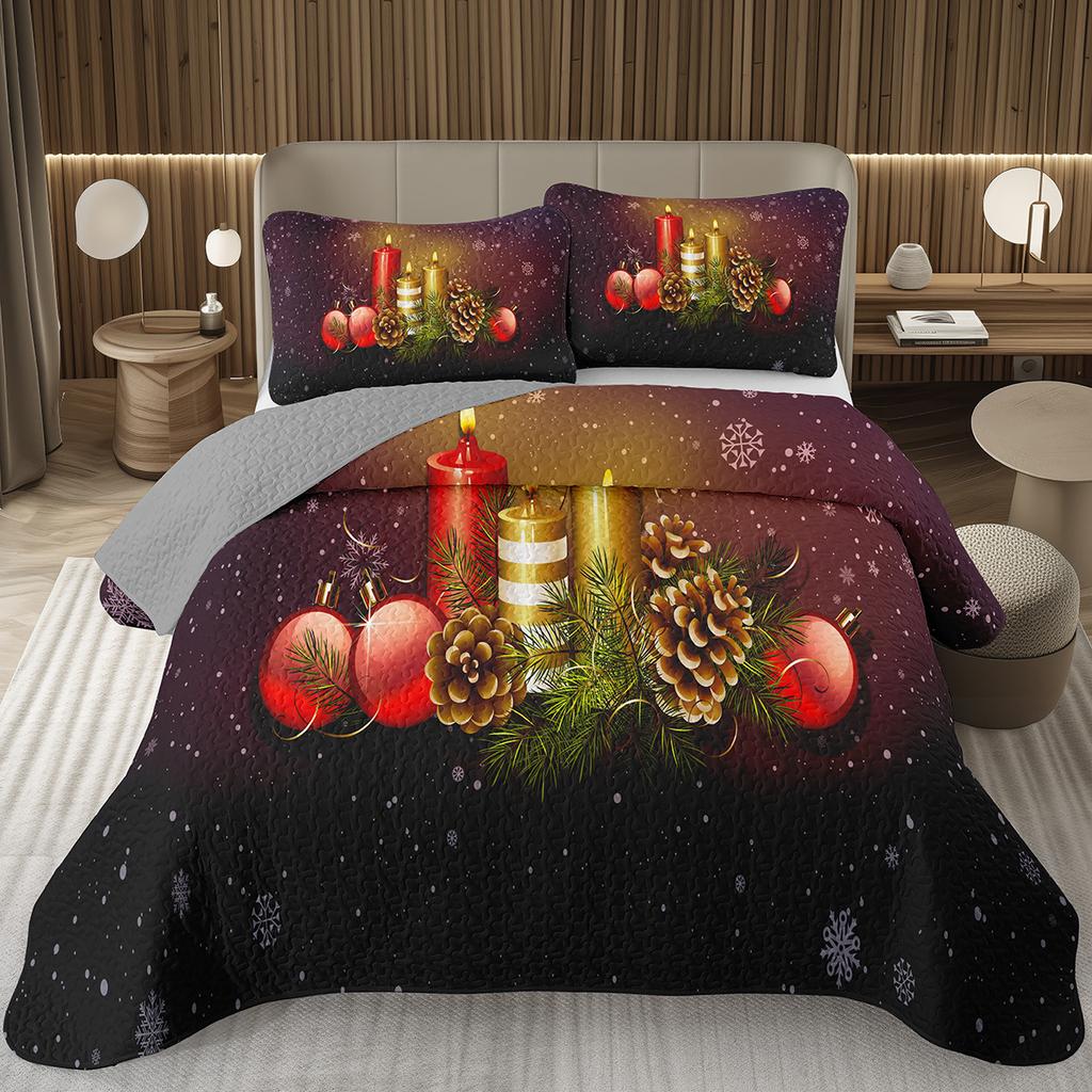 Рождественский комплект покрывала Рождественский комплект покрывала на кровать Размер Twin Full King Рождественский комплект одеяла с елкой Для Рождества Рустикальная вечеринка Праздничный декор