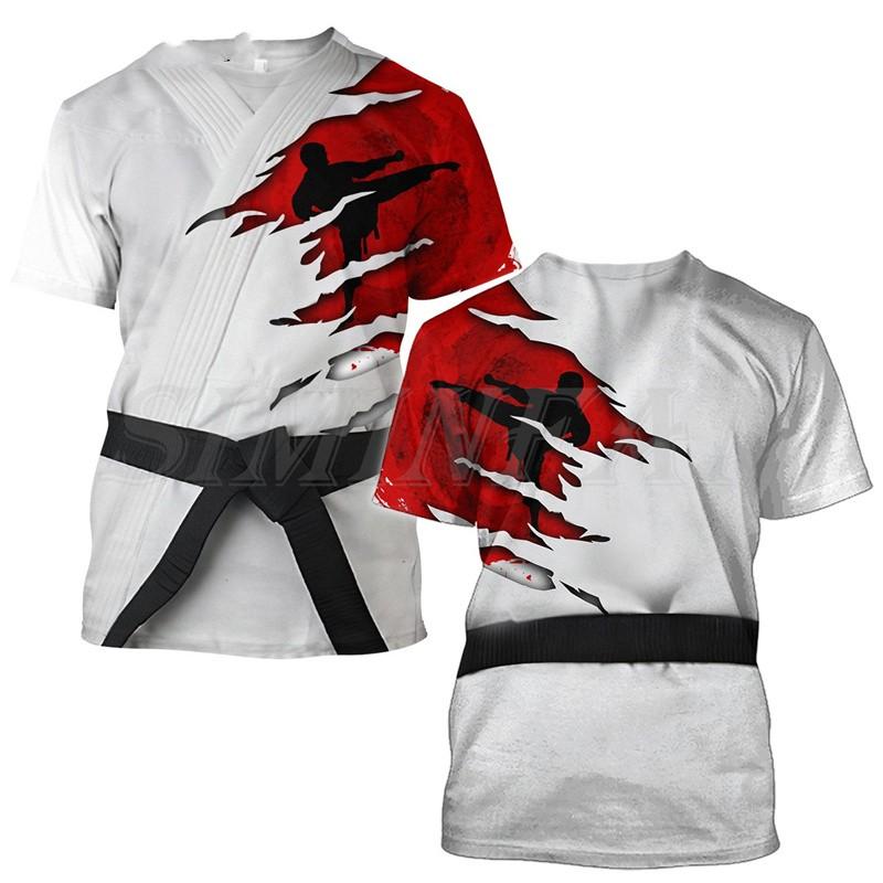 Japan Training T-shirt Men's 3d Karate Printed Tee Tops Oversized Short-sleeved High-quality Sportswear Men Quick-drying T Shirt