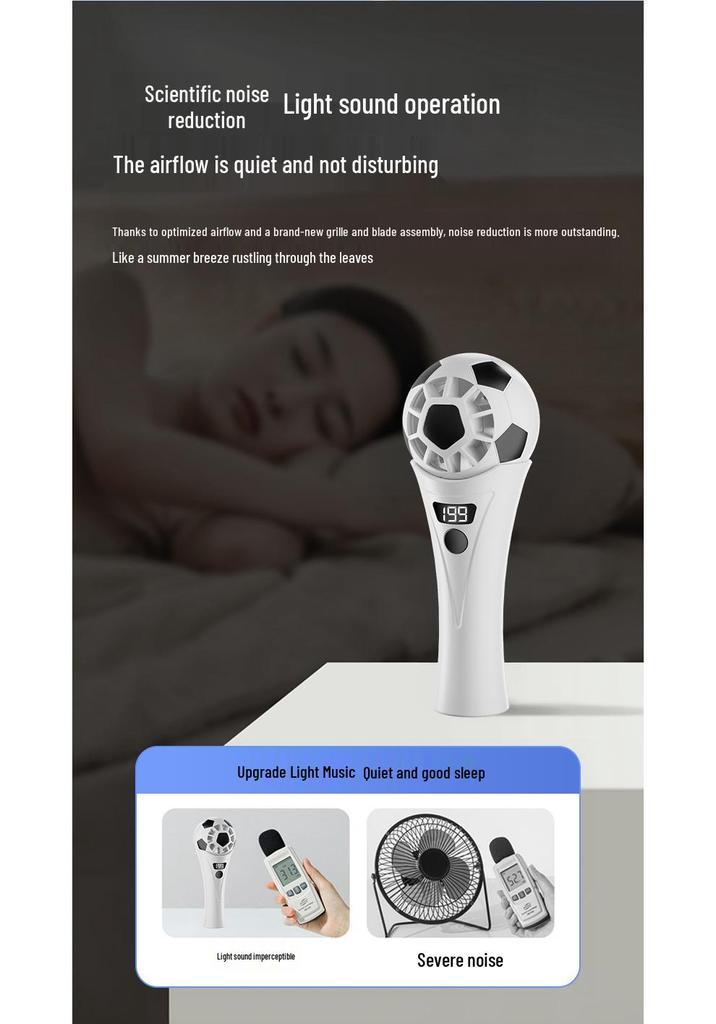 World Cup Portable Digital Mini High-Speed Long-Lasting Handheld Fan