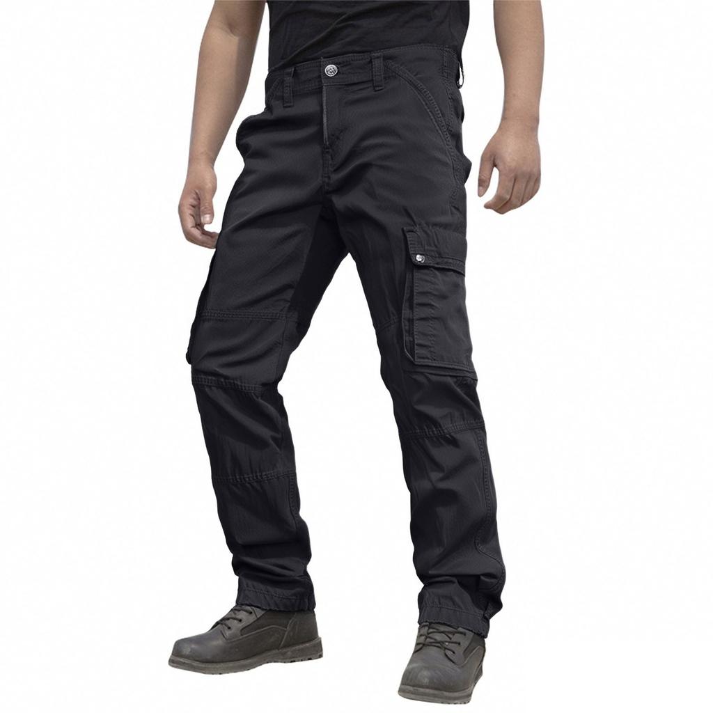 Men's Casual Pants, Straight Work Pants, Men's Multi-pocket Long Pants