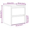 Wall Mounted Nightstand White 38 x 34 x 40 cm
