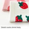 Breathable Women Cotton Socks Heart Strawberry Sports Socks Sweat Absorption Tube Socks