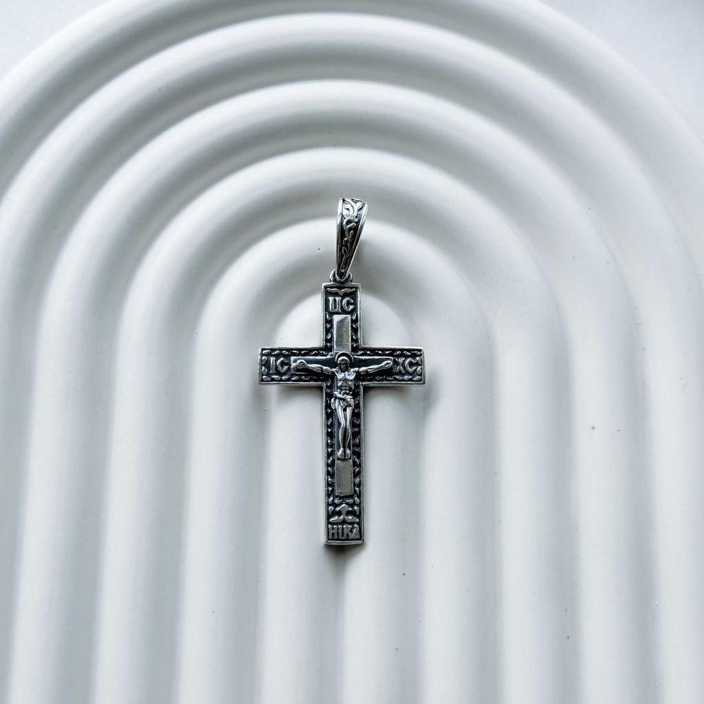 Серебряный крестик без камней (2156666)