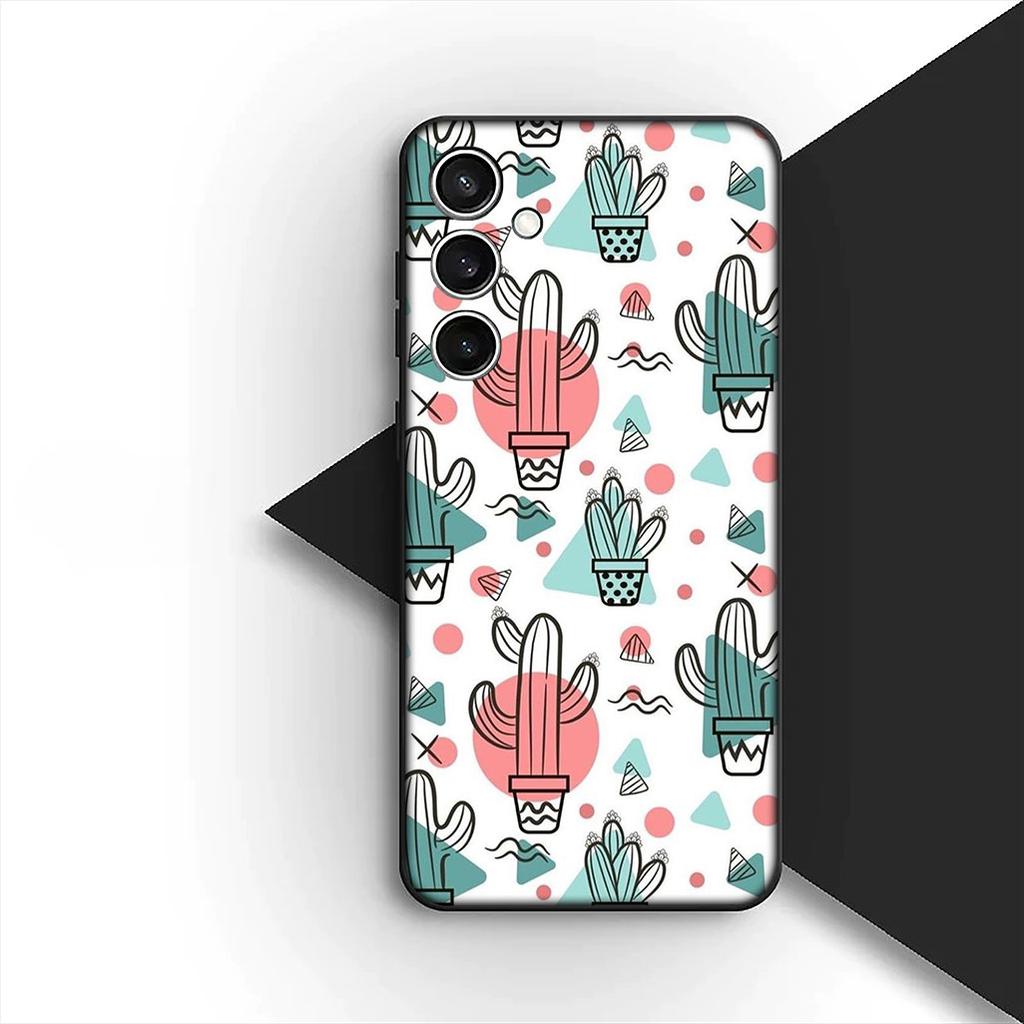 Чехол для телефона с обоями кактуса для Samsung Galaxy S20 S22 S21 FE Ultra Plus A07 A17 A15 A16 A25 A57 A37 Защитная крышка