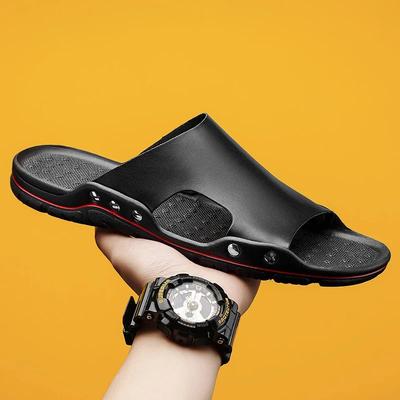 Мужские модные тапочки Летняя уличная обувь Мужские нескользящие, с защитой от запаха, повседневные, для улицы, пляжные туфли Классические универсальные тапочки
