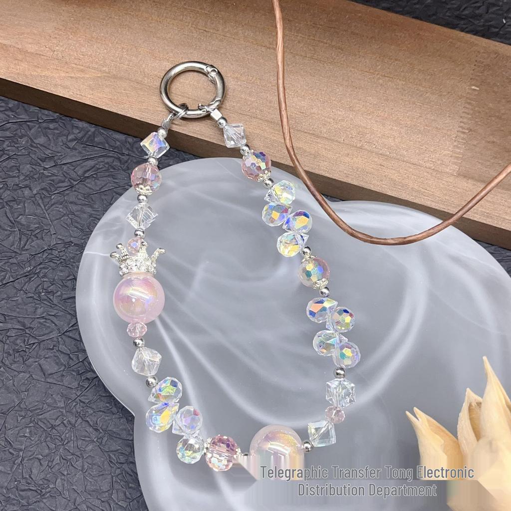Кристальный Стразовый Корона Телефонный Шнурок и Брелок - Милый Шарм Аксессуар и Маленький Подарок