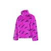Nswfx Fur Aop Jacket Logo Printed Stand Collar Faux Fur Warm Cotton Coat Women Jacket Dark-Violet DQ6843-551