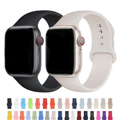 Силиконовый ремешок для Apple Watch Band SE-10 42/46 мм 44/45 мм 38/40/41 мм браслет iwatch серии 9 8 7 6 5 4 3 ultra 2 49 мм