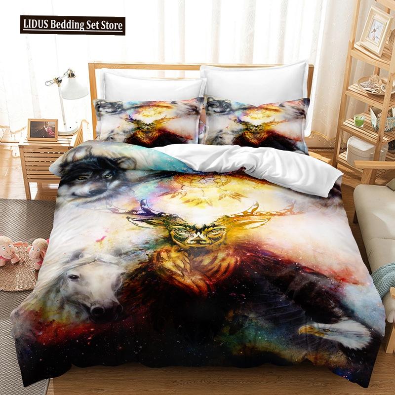 Комплект пододеяльника Ловец снов размера кинг, квин, племенной, экзотический, цветочный, богемный стиль, полиэстеровый комплект постельного белья для детей, девочек, мальчиков, подростков
