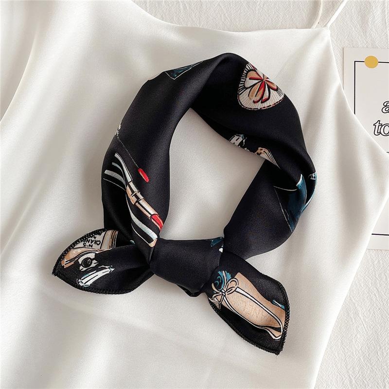 50 * 50cm Spring And Autumn Silk Scarves Versatile Decoration Professional Small Square Scarves Neck Protection Binding Bag